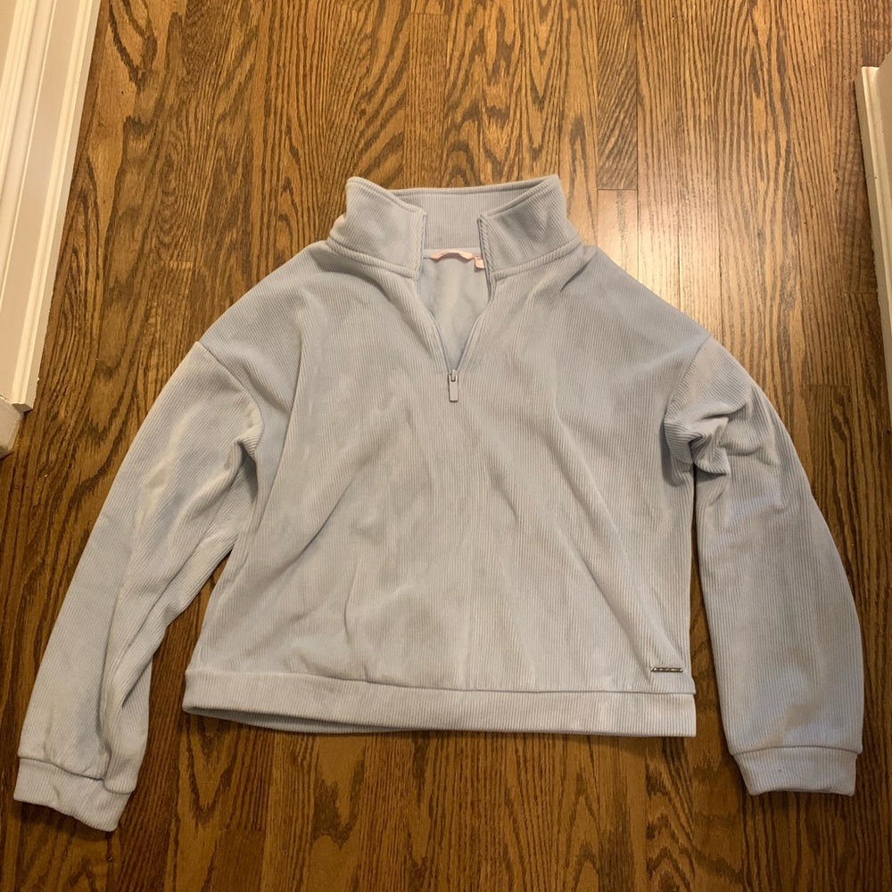 La Vie En Rose Blue quarter zip Sweater